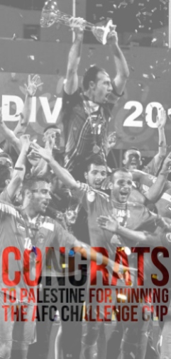 May 2014 Palestinian Soccer team wins AFC Challege Cup